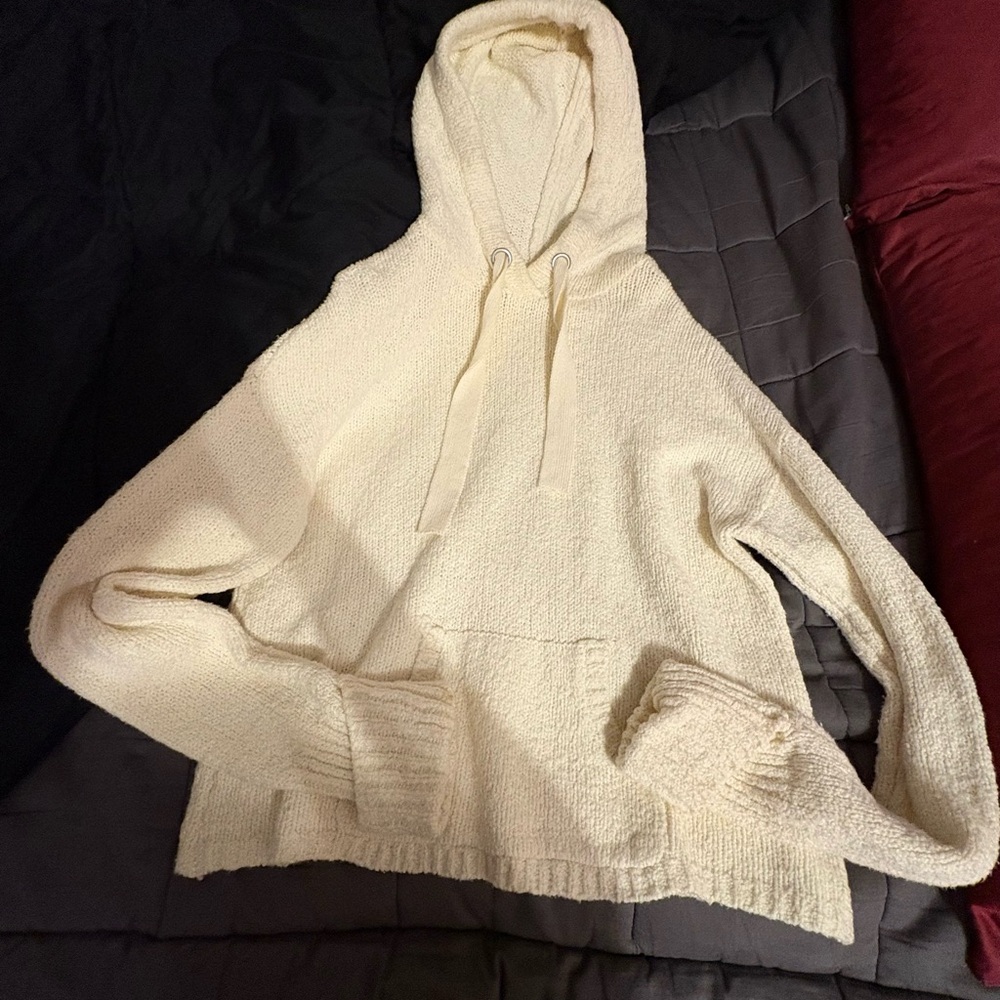 Kaisley Cozy Cream Hooded Sweater